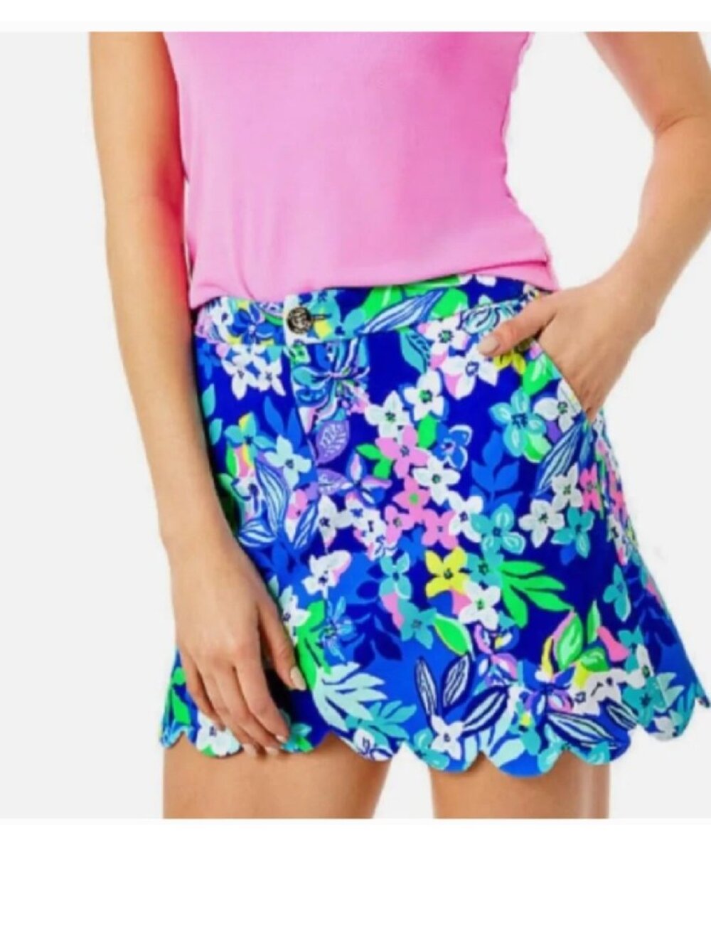 NEW Lilly Pulitzer Colette Stretch Knit Skort Social Sunset Borealis size 6